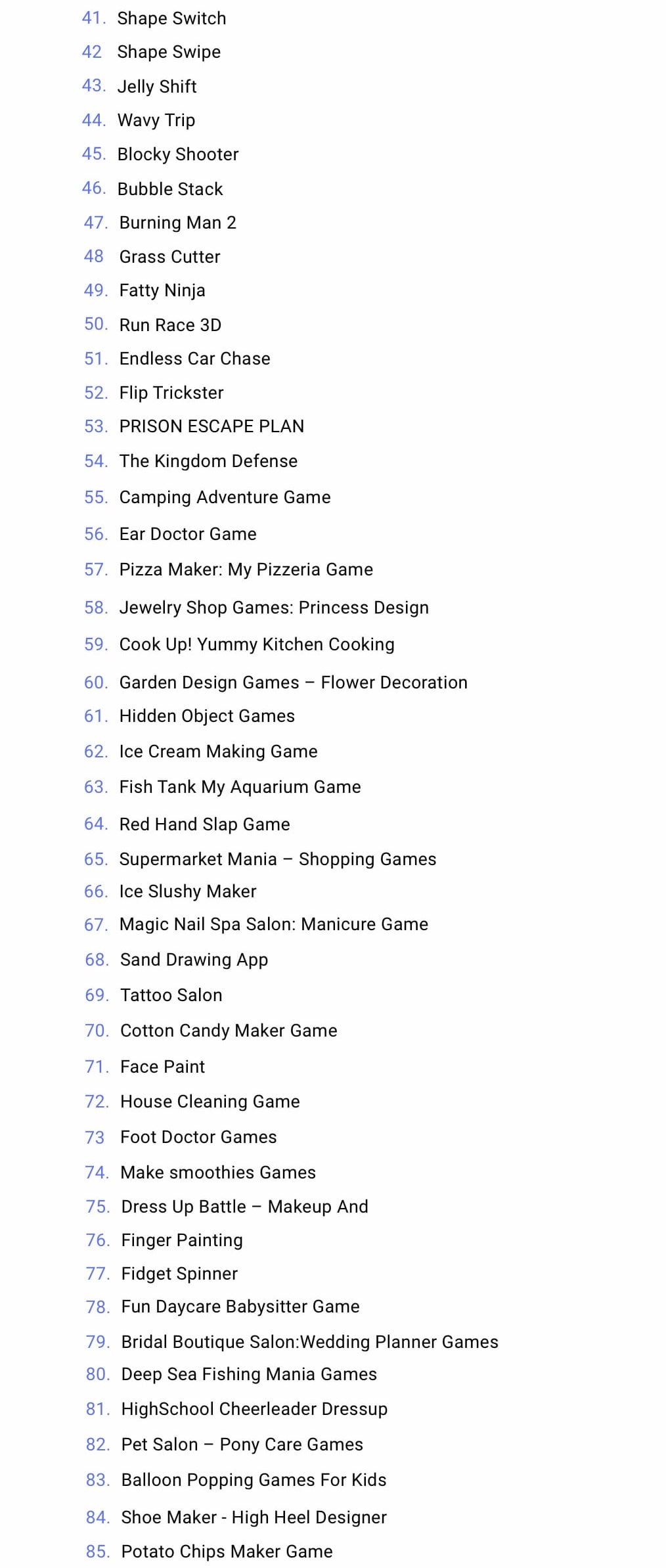 Games List – App Bundle